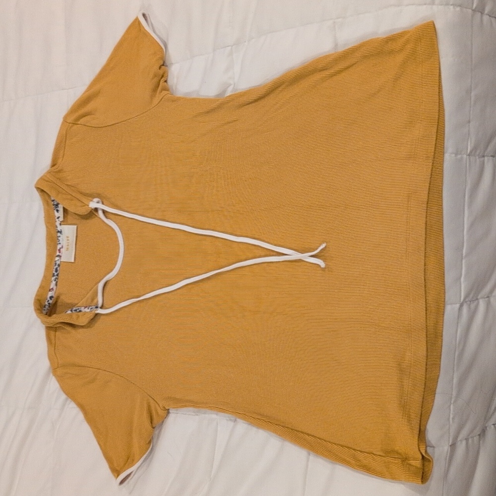Maeve Ribbed Short Sleeve Shirt